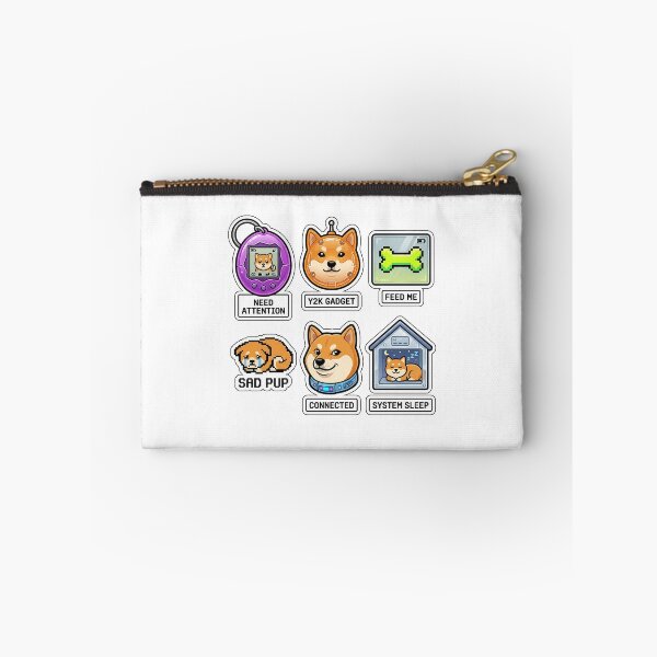 Item preview, Vintage Shiba Virtual Pet Sticker Pack - Retro 2000s Keyring Game Puns designed and sold by SimpleP.