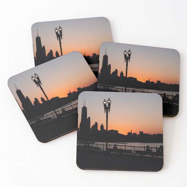 Item preview, Chicago Skyline Sunset Picture designed and sold by jmtphotomedia.
