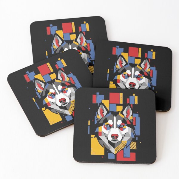 Item preview, Funny Husky Colorful Blocks Geometric Art Mom Dad Kids designed and sold by FurryHavenPH.