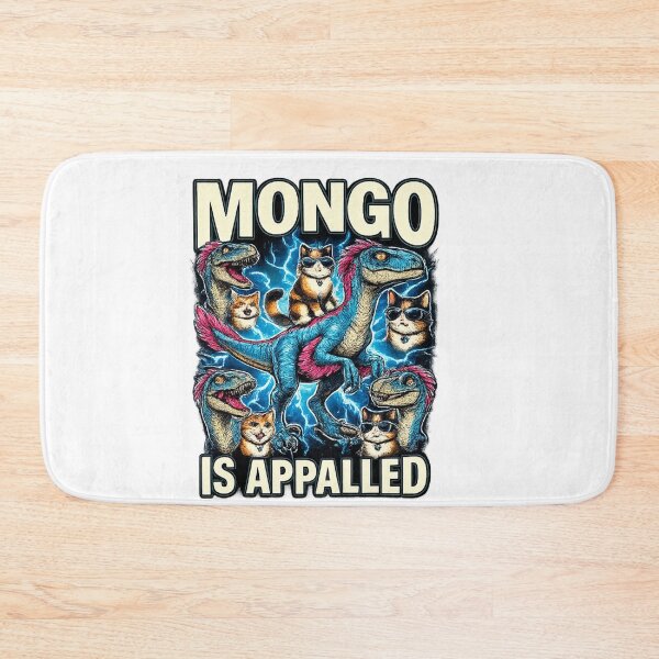 Item preview, Mongo Is Called Funny Cat & Velociraptor | Retro Dinosaur Cat Graphic  designed and sold by EpicThreadCo .