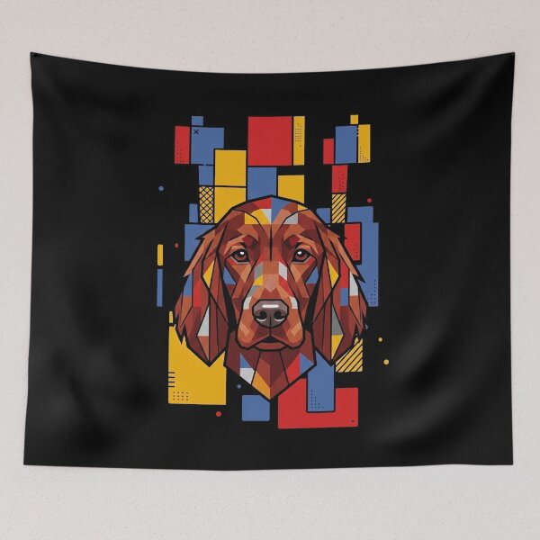 Item preview, Funny Irish Setter Colorful Blocks Geometric Art Mom Dad Kids designed and sold by FurryHavenPH.