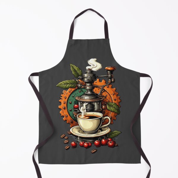 Item preview, Barista Mechanics - Vintage Steampunk Coffee Grinder & Beans designed and sold by Shift-Bloom.