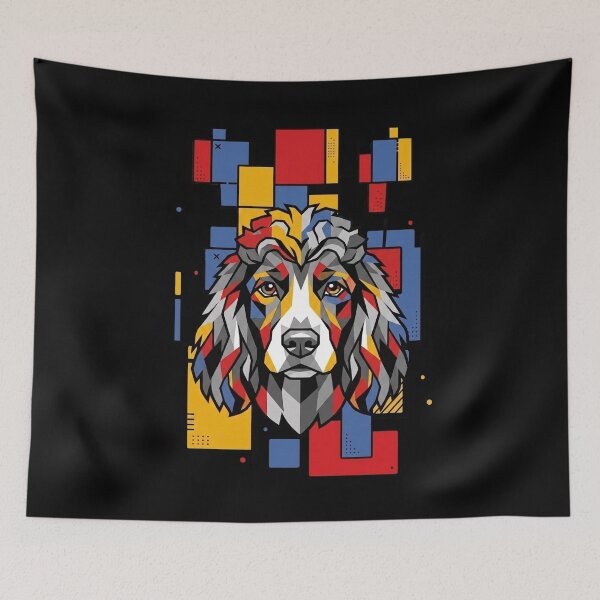 Item preview, Funny Irish Water Spaniel Colorful Blocks Geometric Art Mom Dad Kids designed and sold by FurryHavenPH.
