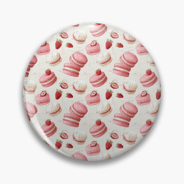 Item preview, Strawberry and Cream Macaron Pattern  designed and sold by LouieVanille.