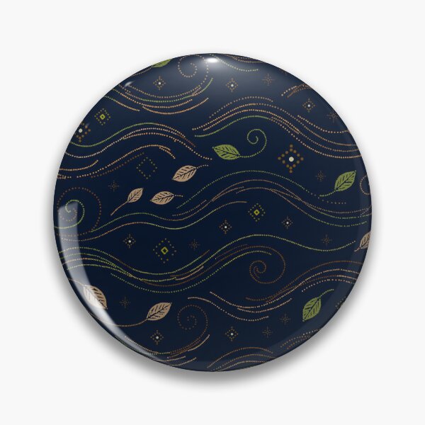Item preview, Modern Botanical Dot Seamless Pattern with Leaves and Abstract Floral Elements on Dark designed and sold by Lannanun.