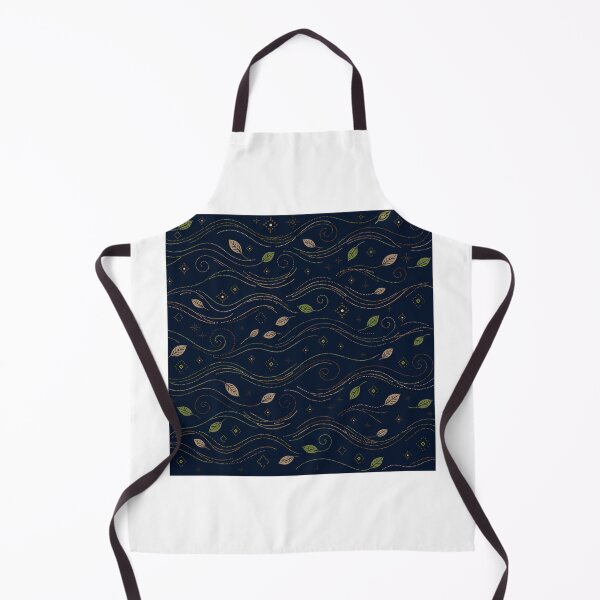 Item preview, Modern Botanical Dot Seamless Pattern with Leaves and Abstract Floral Elements on Dark designed and sold by Lannanun.
