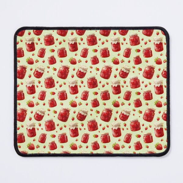 Item preview, Strawberry Jam Green Background Pattern  designed and sold by LouieVanille.