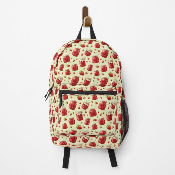 Item preview, Strawberry Jam Green Background Pattern  designed and sold by LouieVanille.