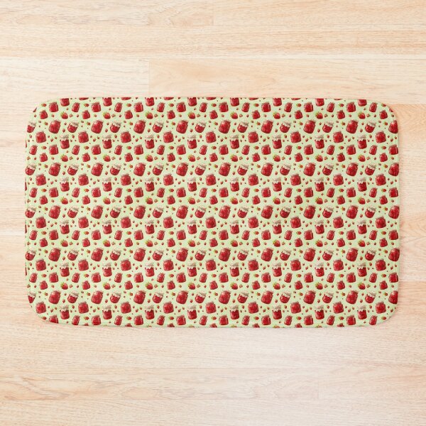 Item preview, Strawberry Jam Green Background Pattern  designed and sold by LouieVanille.