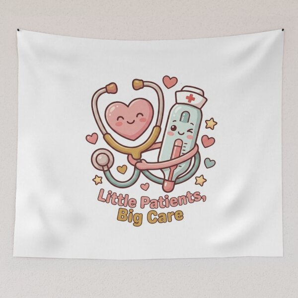 Item preview, Little Patients Big Care - Cute Pediatric Nurse & NICU Nurse Design designed and sold by Nurse Craft Studio.