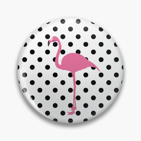 Item preview, Fresh Pink Flamingo Polka Dot Pattern designed and sold by GraffiTimi.