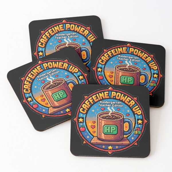 Item preview, Retro Groovy Kindergarten Teacher First Day Caffeine Survival designed and sold by Oommen Studio .