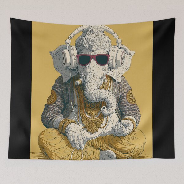 Item preview, Cool Streetwear Elephant Sitting Brown Jacket Yellow Pants Pop Art designed and sold by PANNARUK THAILAND.