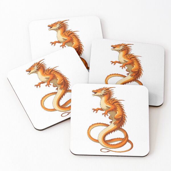 Item preview, Majestic Orange Eastern Dragon | Fierce Fantasy Dragon Art designed and sold by Hatchling Hollow.