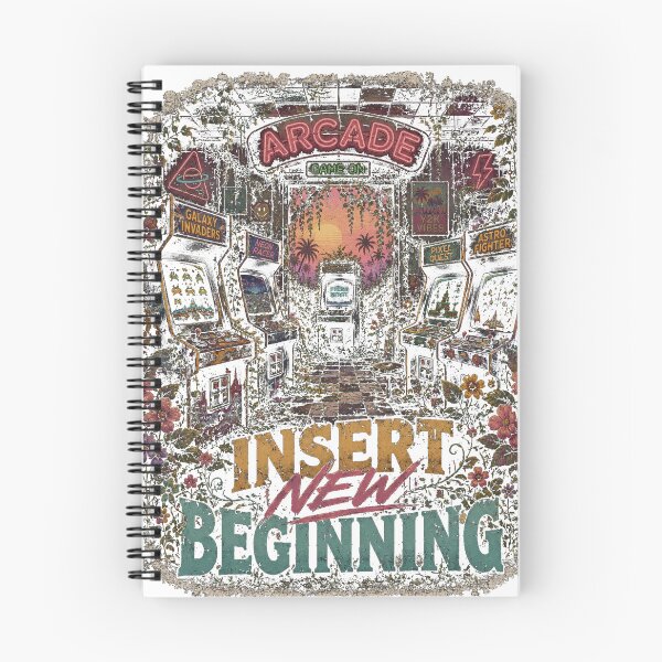 Item preview, Insert New Beginning – Retro Arcade Nature Reclaimed designed and sold by NarpLTD.