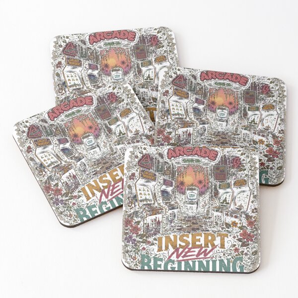 Item preview, Insert New Beginning – Retro Arcade Nature Reclaimed designed and sold by NarpLTD.