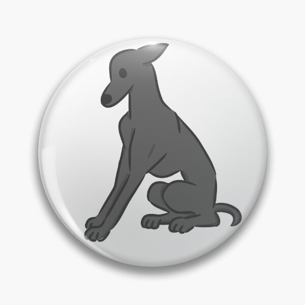 Item preview, Elegant greyhound dog sitting peacefully illustration. designed and sold by monkik.