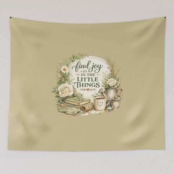 Item preview, Find Joy in the Little Things | Botanical Floral Cottagecore Inspirational Design designed and sold by NovaNest  Studio.
