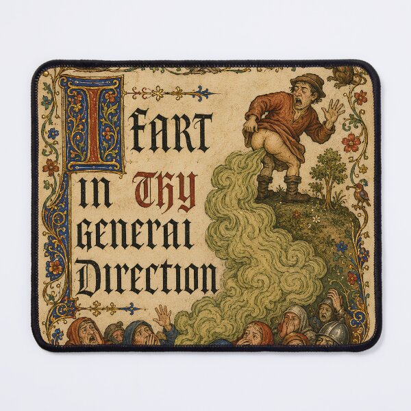 Item preview, Medieval Fart in Thy General Direction Funny Manuscript designed and sold by Genius Geek.