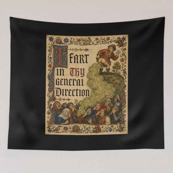 Item preview, Medieval Fart in Thy General Direction Funny Manuscript designed and sold by Genius Geek.