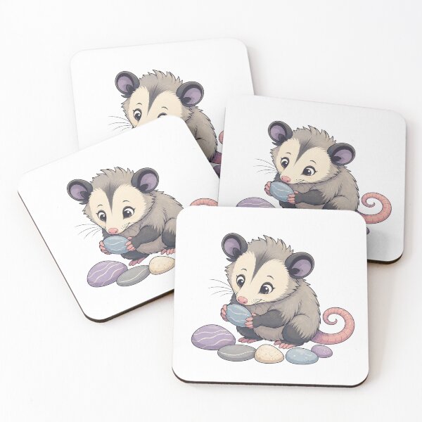 Item preview, Opossum collecting stones designed and sold by Orca-Design.