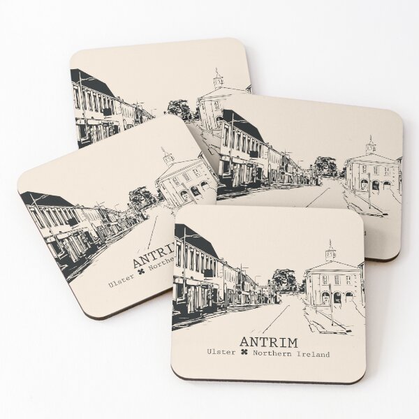 Item preview, Antrim NI - Vintage Ink Cityscape designed and sold by Lakeric.