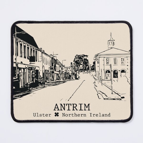 Item preview, Antrim NI - Vintage Ink Cityscape designed and sold by Lakeric.