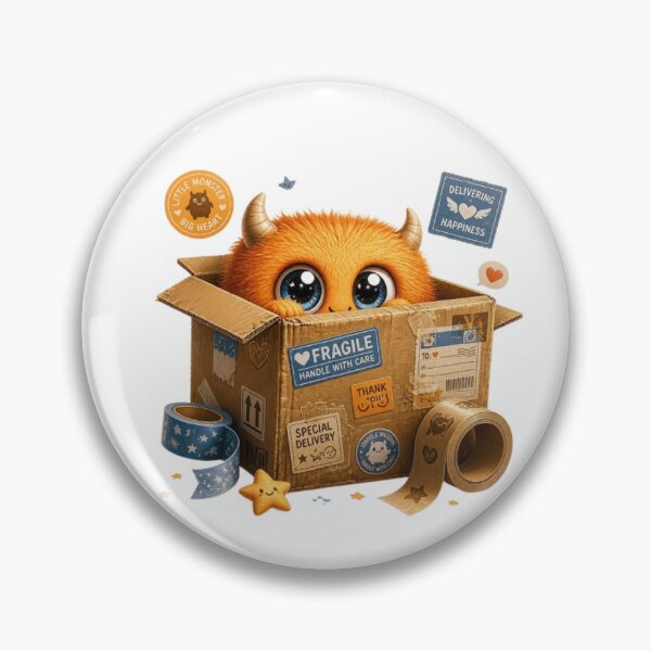 Item preview, Box Monster Sticker | Cute Cardboard Box Creature Kawaii Monster Design designed and sold by Stylestickers55.
