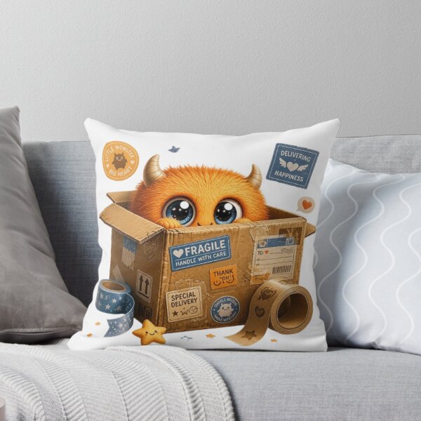 Item preview, Box Monster Sticker | Cute Cardboard Box Creature Kawaii Monster Design designed and sold by Stylestickers55.