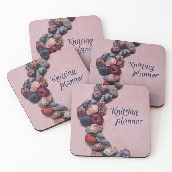 Item preview, Knitting planner in pink for crafting projects designed and sold by patternsbymira.