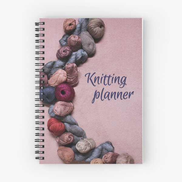 Item preview, Knitting planner in pink for crafting projects designed and sold by patternsbymira.