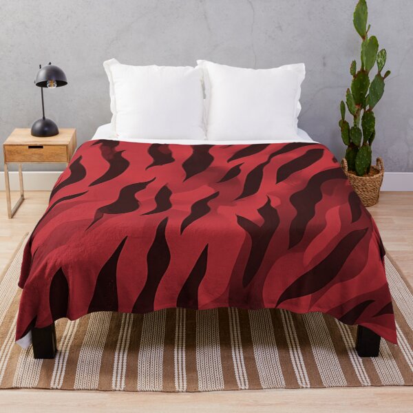 Aperçu de l'œuvre Motif zèbre rouge rubis créée et vendue par MamaHome.