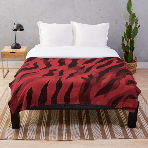 Aperçu de l'œuvre Motif zèbre rouge rubis créée et vendue par MamaHome.