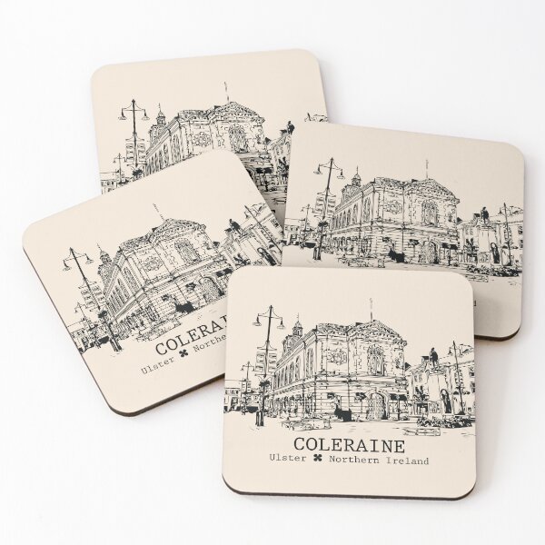 Item preview, Coleraine NI - Vintage Ink Cityscape designed and sold by Lakeric.