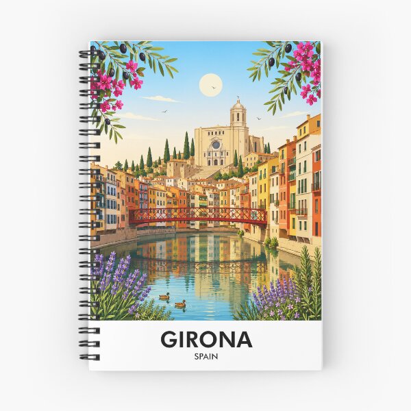 Item preview, Girona Retro Travel Print designed and sold by HomeLivingCo.