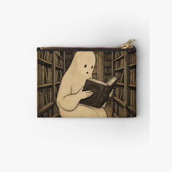Item preview, Cute Ghost Reading in a Library Dark Academia Vintage Aesthetic designed and sold by thoughtswear.