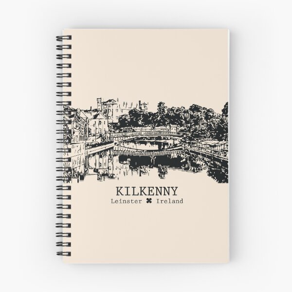 Artikelvorschau, Kilkenny, Irland – Vintage-Tinten-Stadtansicht entworfen und verkauft von Lakeric.