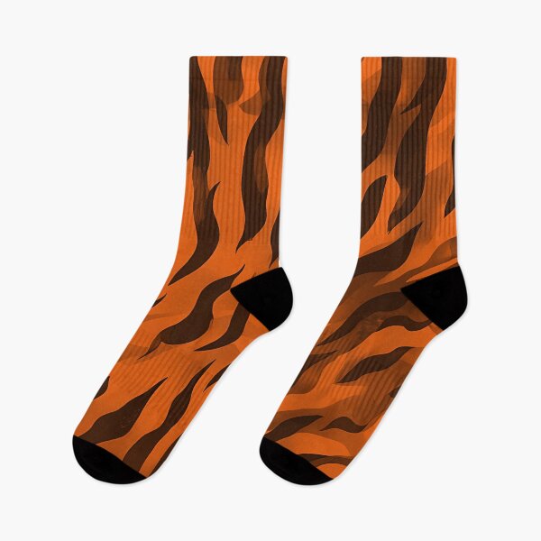 Artikelvorschau, Sonnenuntergangsorange Zebra-Print-Muster entworfen und verkauft von MamaHome.