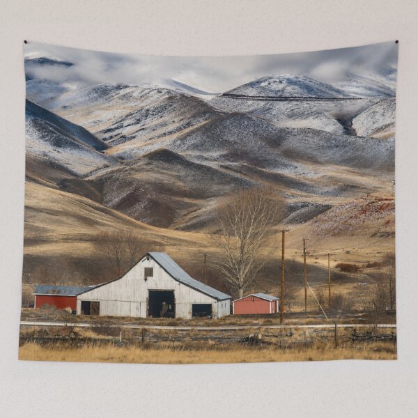 Item preview, Barn Beneath the Mountains designed and sold by Kimberly Palmer.