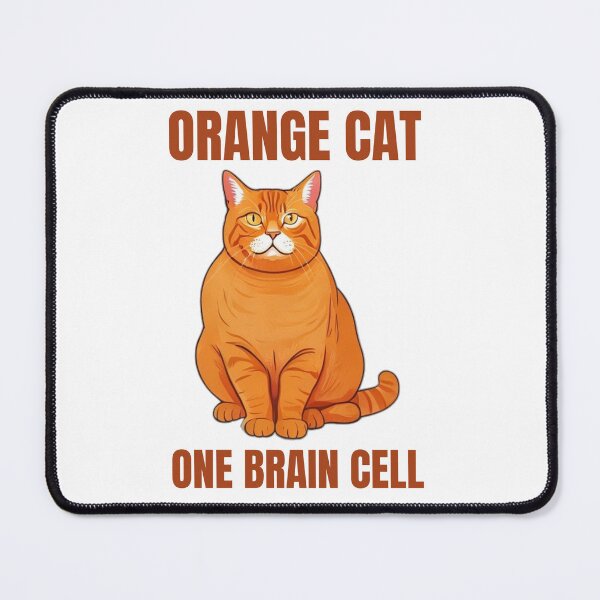 Item preview, Orange Cat One Brain Cell Humor designed and sold by DreamDesignWear.