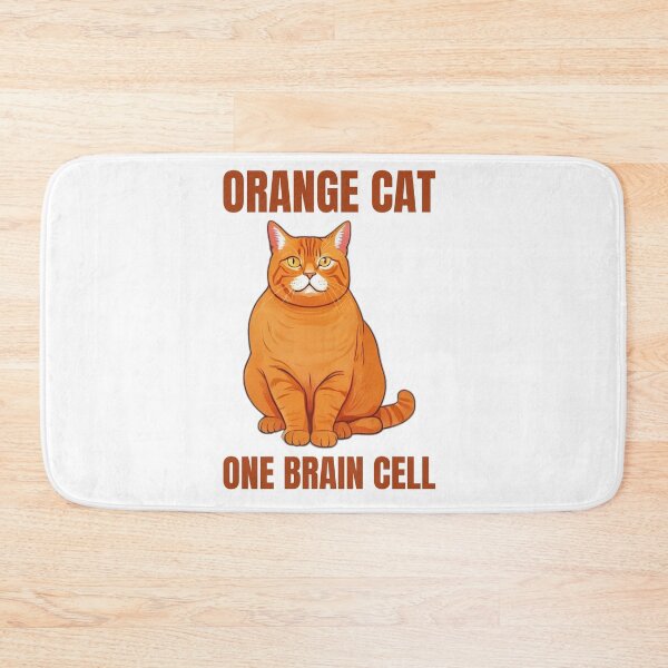 Item preview, Orange Cat One Brain Cell Humor designed and sold by DreamDesignWear.