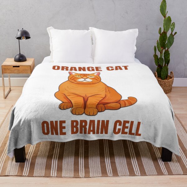 Item preview, Orange Cat One Brain Cell Humor designed and sold by DreamDesignWear.