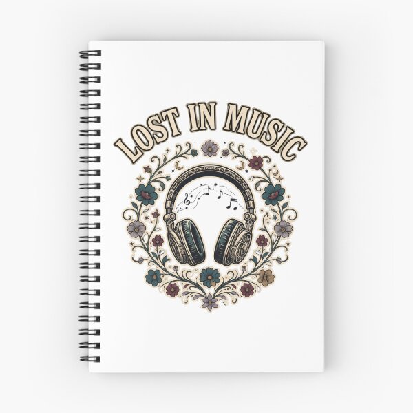 Item preview, Lost in Music Vintage Headphones Design designed and sold by GoofyShopp.