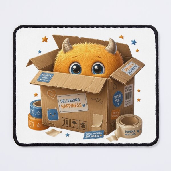Item preview, Shy Box Monster | Funny Cardboard Creature Sticker & T-Shirt designed and sold by Stylestickers55.