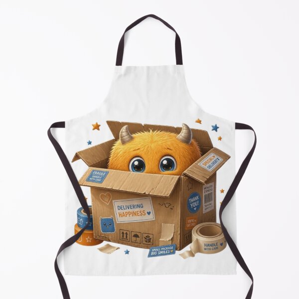 Item preview, Shy Box Monster | Funny Cardboard Creature Sticker & T-Shirt designed and sold by Stylestickers55.