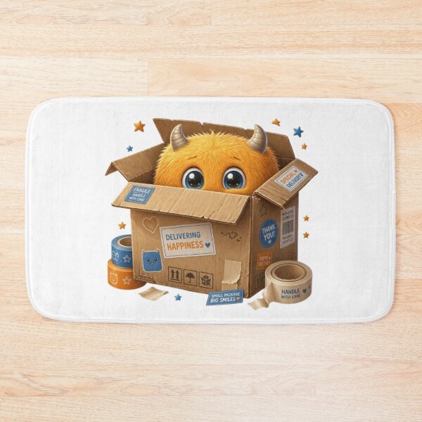 Item preview, Shy Box Monster | Funny Cardboard Creature Sticker & T-Shirt designed and sold by Stylestickers55.