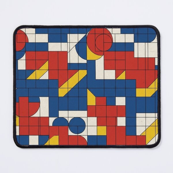 Item preview, Retro Bauhaus Primary Color Grid - De Stijl Geometric Abstract designed and sold by Dzblack.
