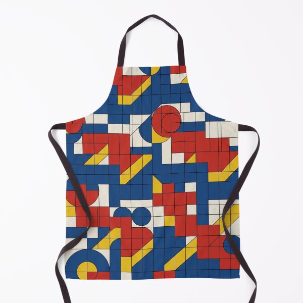 Item preview, Retro Bauhaus Primary Color Grid - De Stijl Geometric Abstract designed and sold by Dzblack.