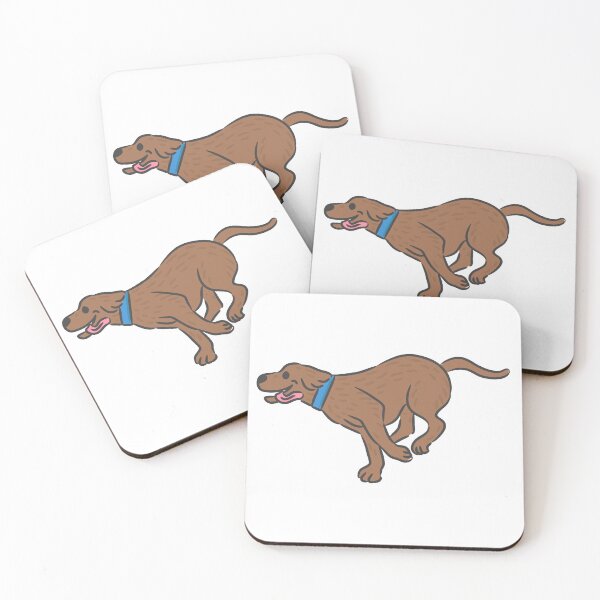 Item preview, Flat Coated Retriever dog running fast active pose. designed and sold by monkik.