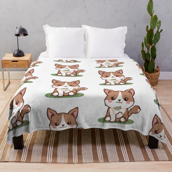 Item preview, Cute Cat with Flowers Kawaii Pet Illustration designed and sold by PrintforDesign.